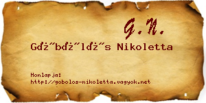 Göbölös Nikoletta névjegykártya