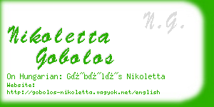nikoletta gobolos business card